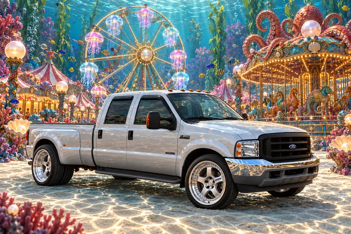 Silver F-350 at the Underwater Carnival.