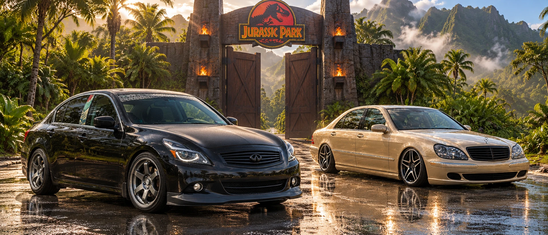 Pearl and Allison at Jurassic Gates(1)