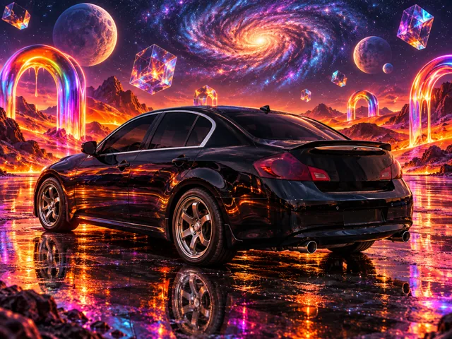 Pearl in a Neon Cosmic Desert