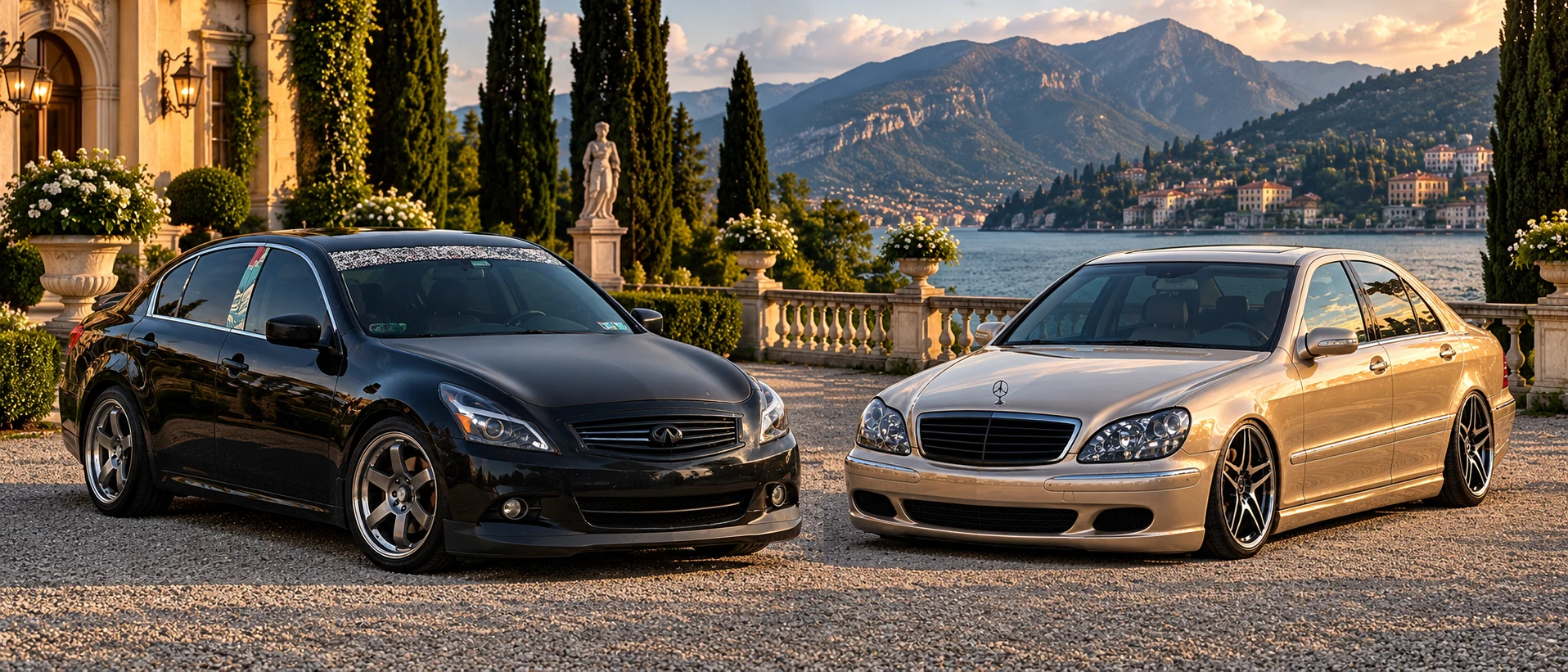 Pearl and Allison at Lake Como