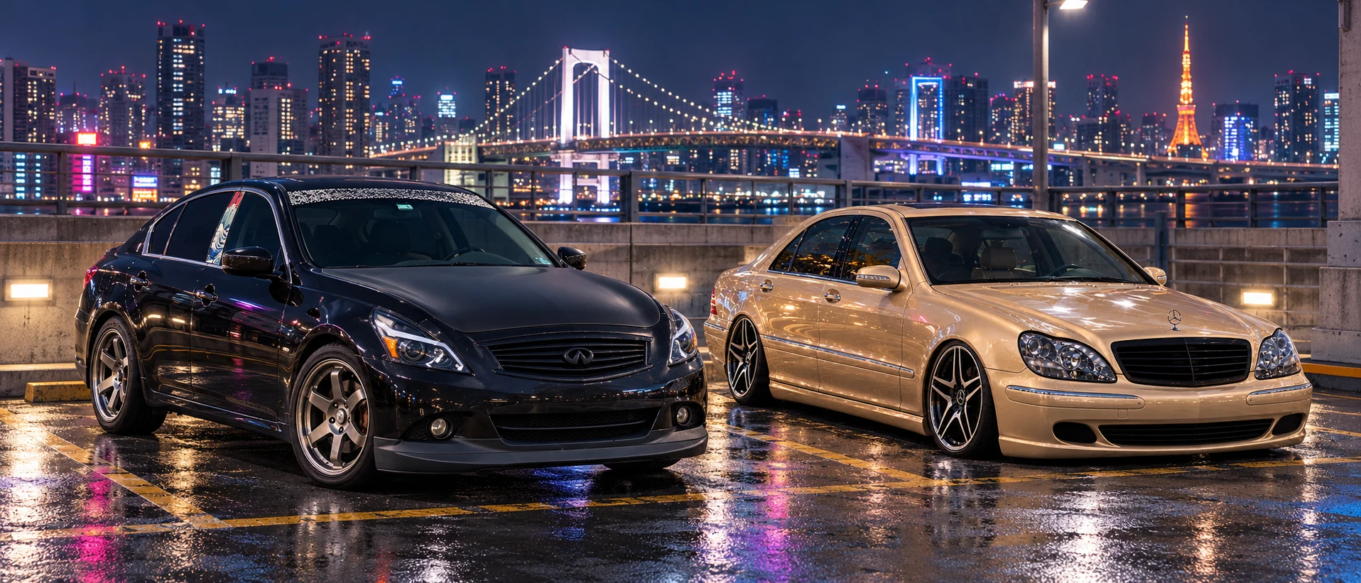 Pearl and Allison Under Tokyo Lights