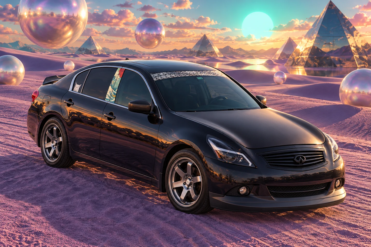 Infiniti G37x Among Floating Pearls