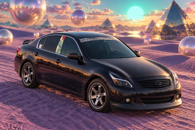 Infiniti G37x Among Floating Pearls