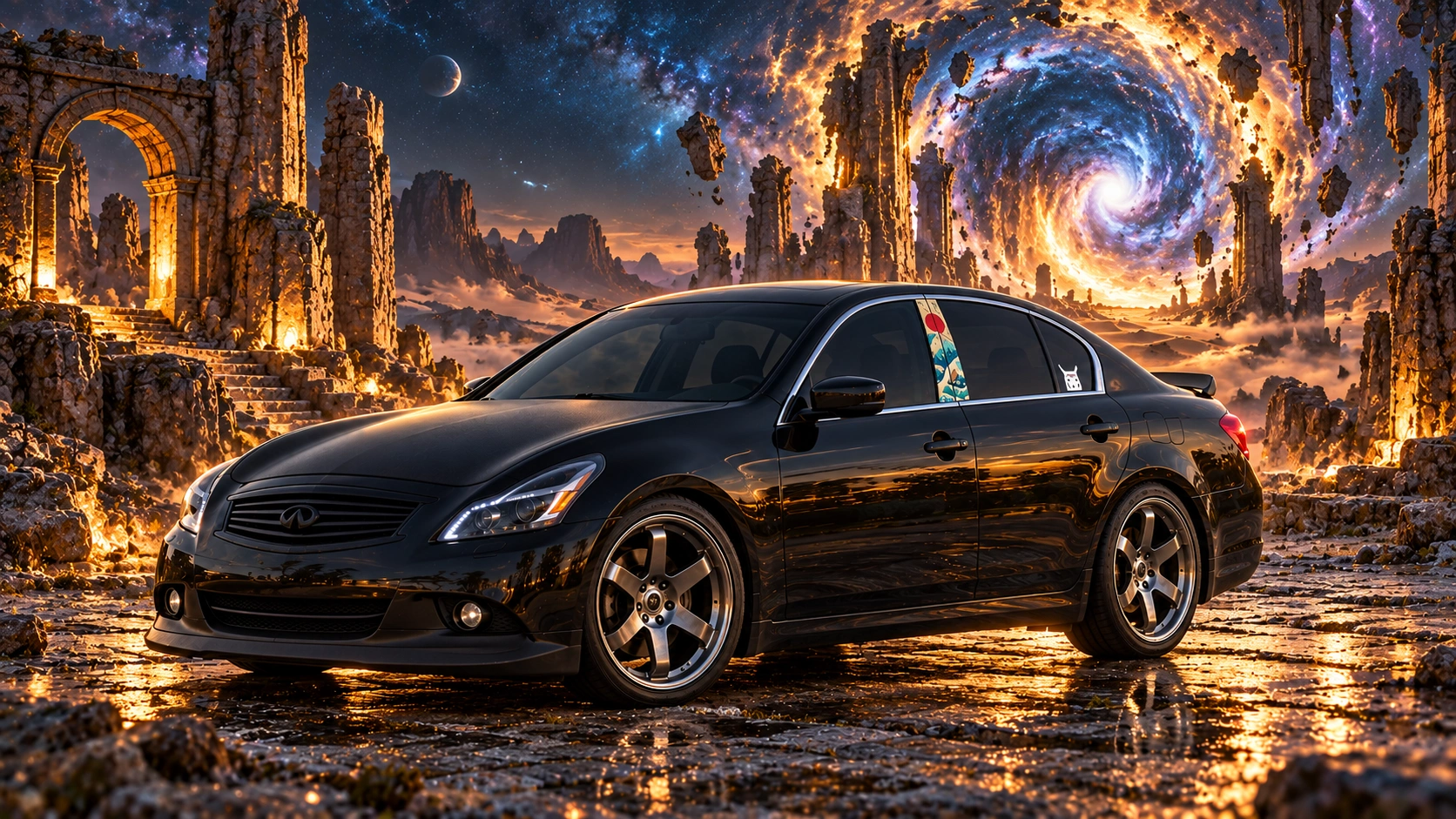 Pearl the black Infiniti G37x in galaxy gateway.