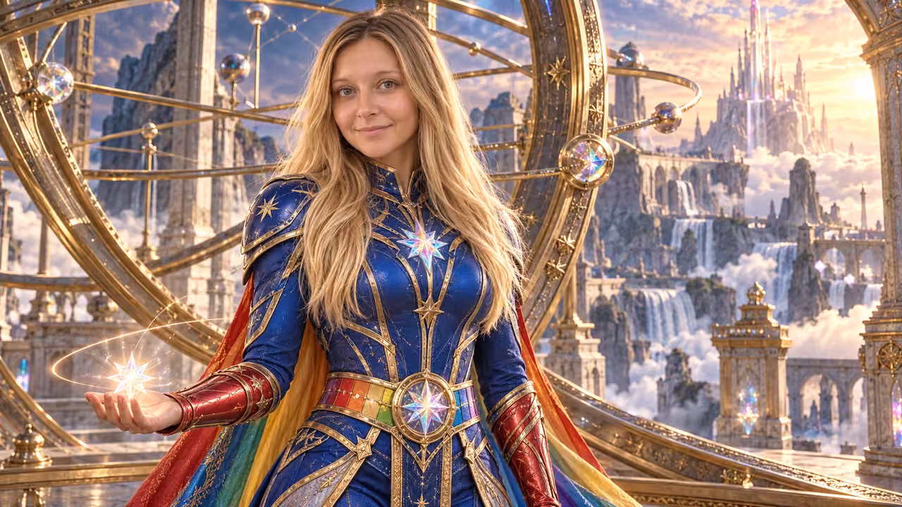 Keeper of the Star Belt — Kristin in Rainbow Brite-inspired styling