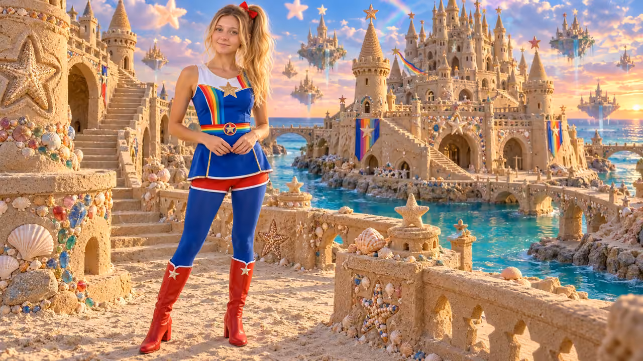 Rainbow Brite at the Starfish Citadel — Kristin in Rainbow Brite-inspired styling
