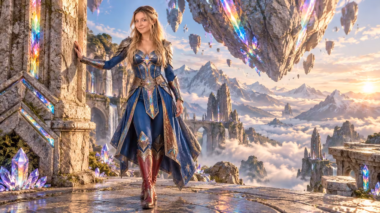 Sapphire Guardian of the Mountain — Kristin in Rainbow Brite-inspired styling