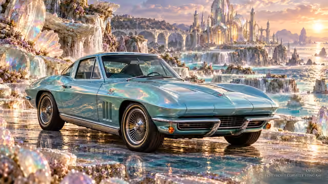 1963 Chevrolet Corvette Sting Ray · Opaline. An individual fictional automotive portrait at Opaline.
