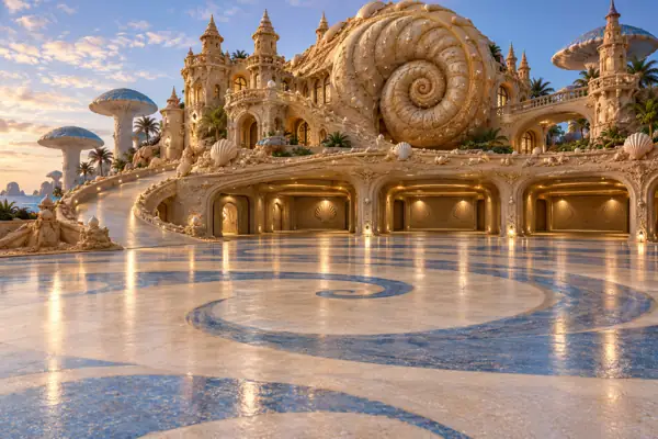 Sandcastle snail shell showroom.