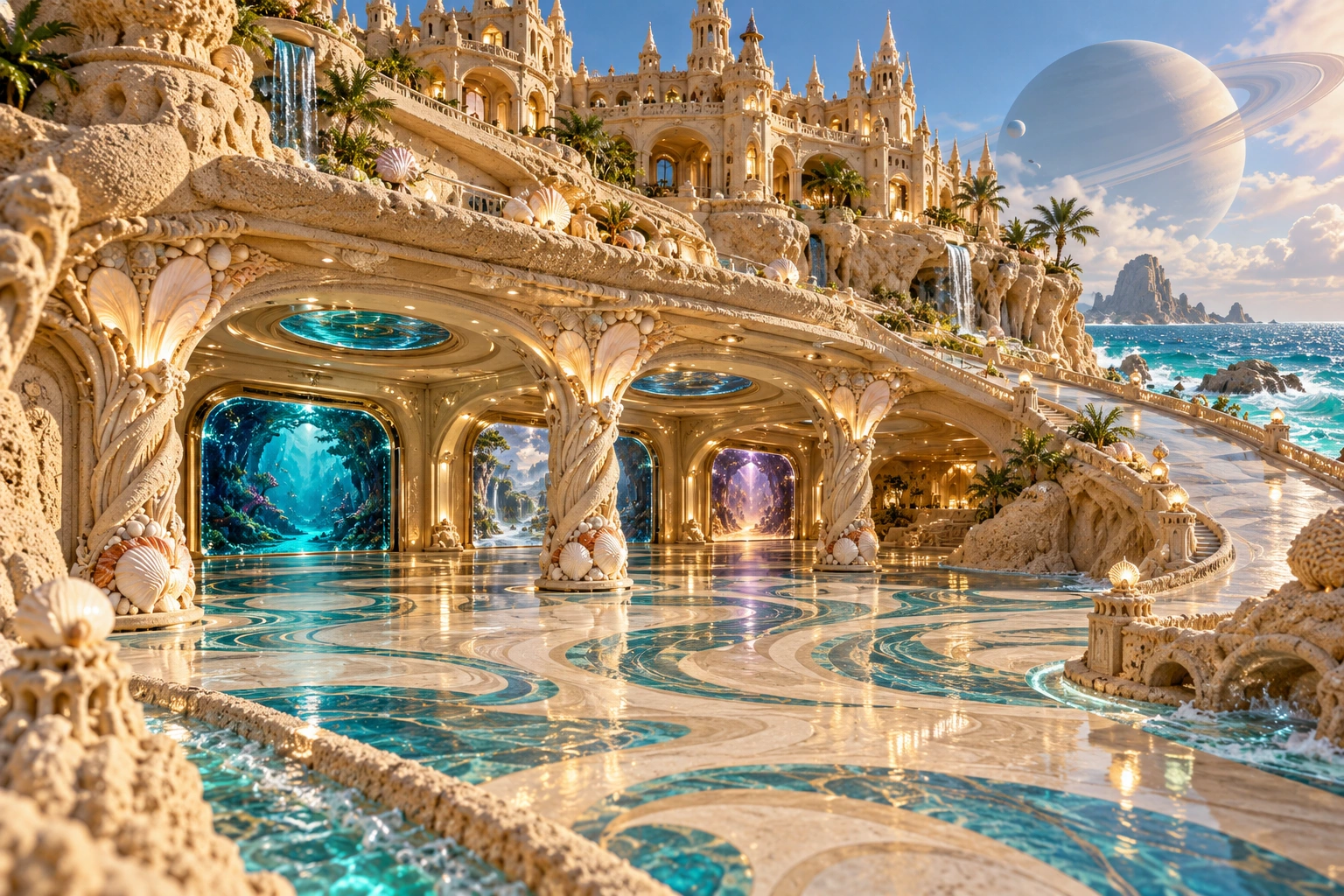Tropical Sandcastle Garage of Other Worlds