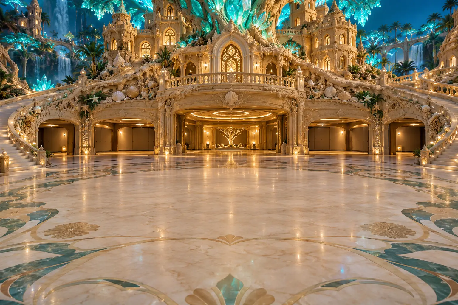 Luminous Crystal Sandcastle Showroom.