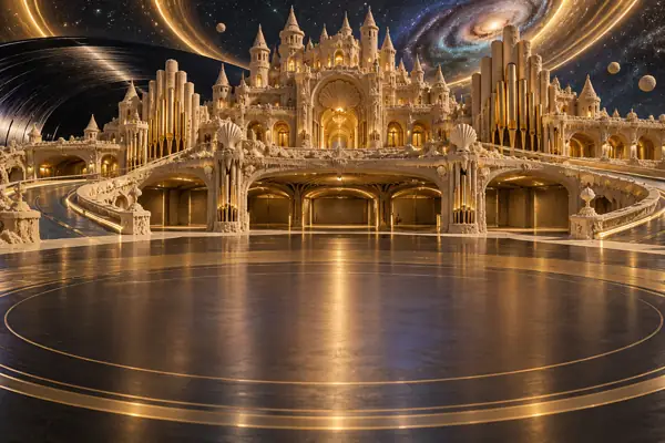 Sandcastle Car Showroom in Space.
