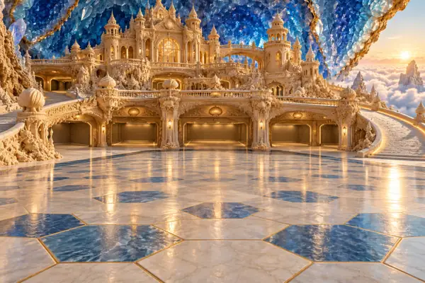 Sapphire geode sandcastle showroom.