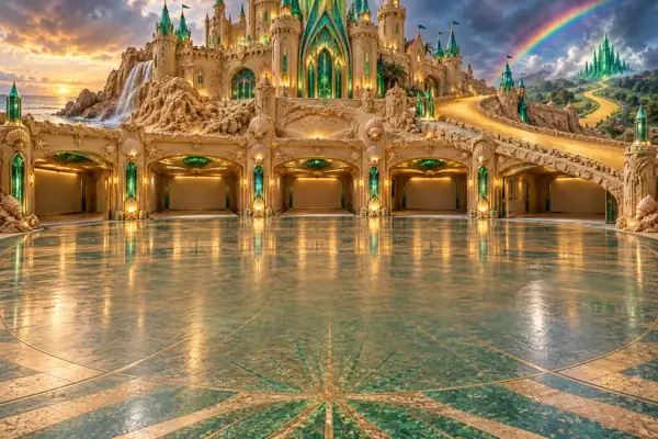 Emerald Sandcastle Car Showroom.