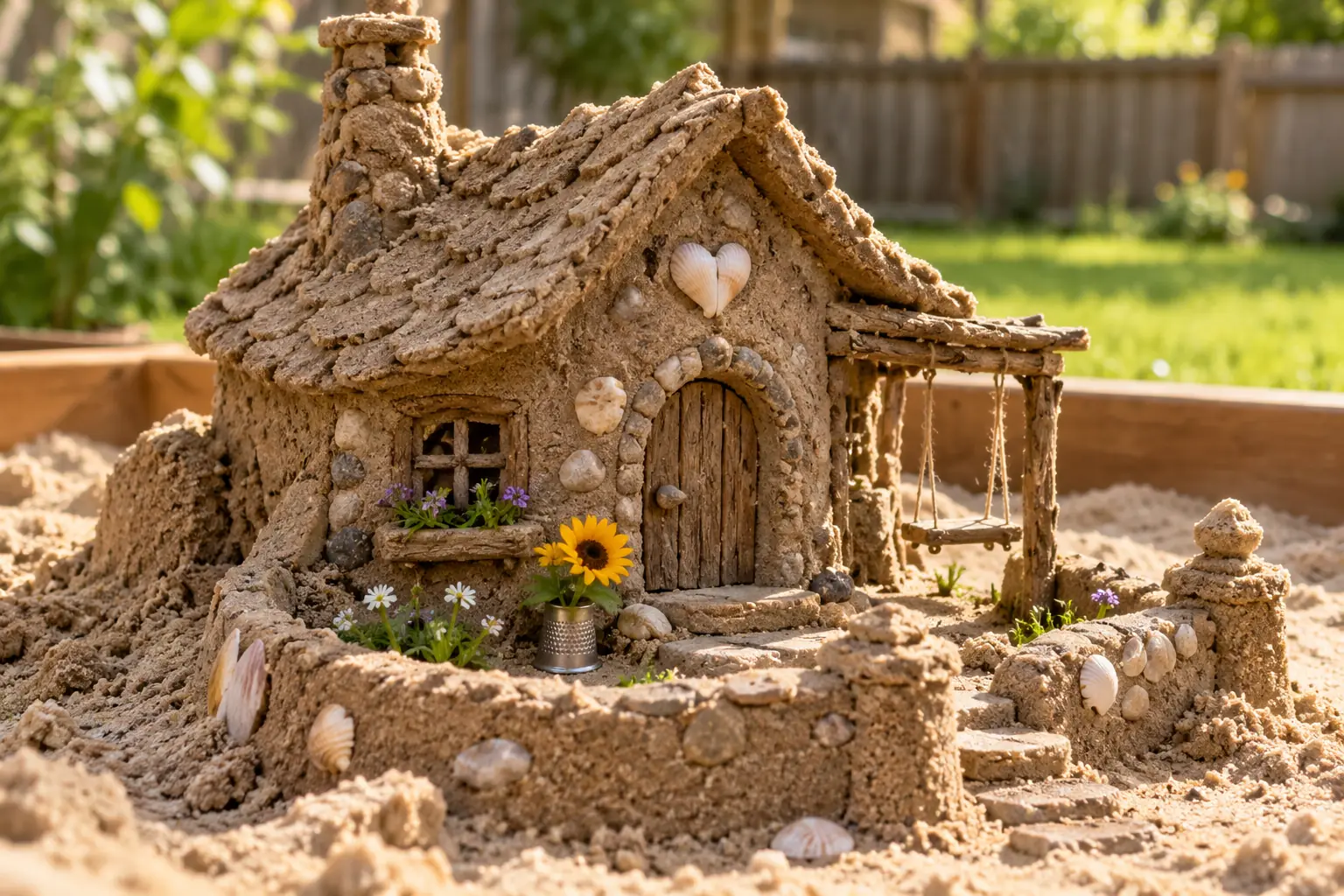 Tiny Sand Cottage, Spring Morning.
