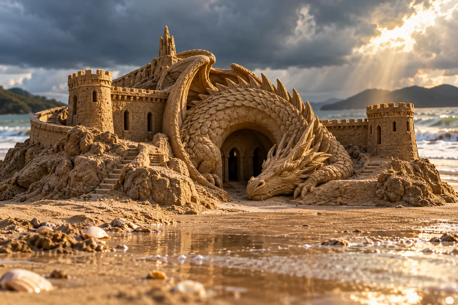 Sleeping dragon sand fortress.