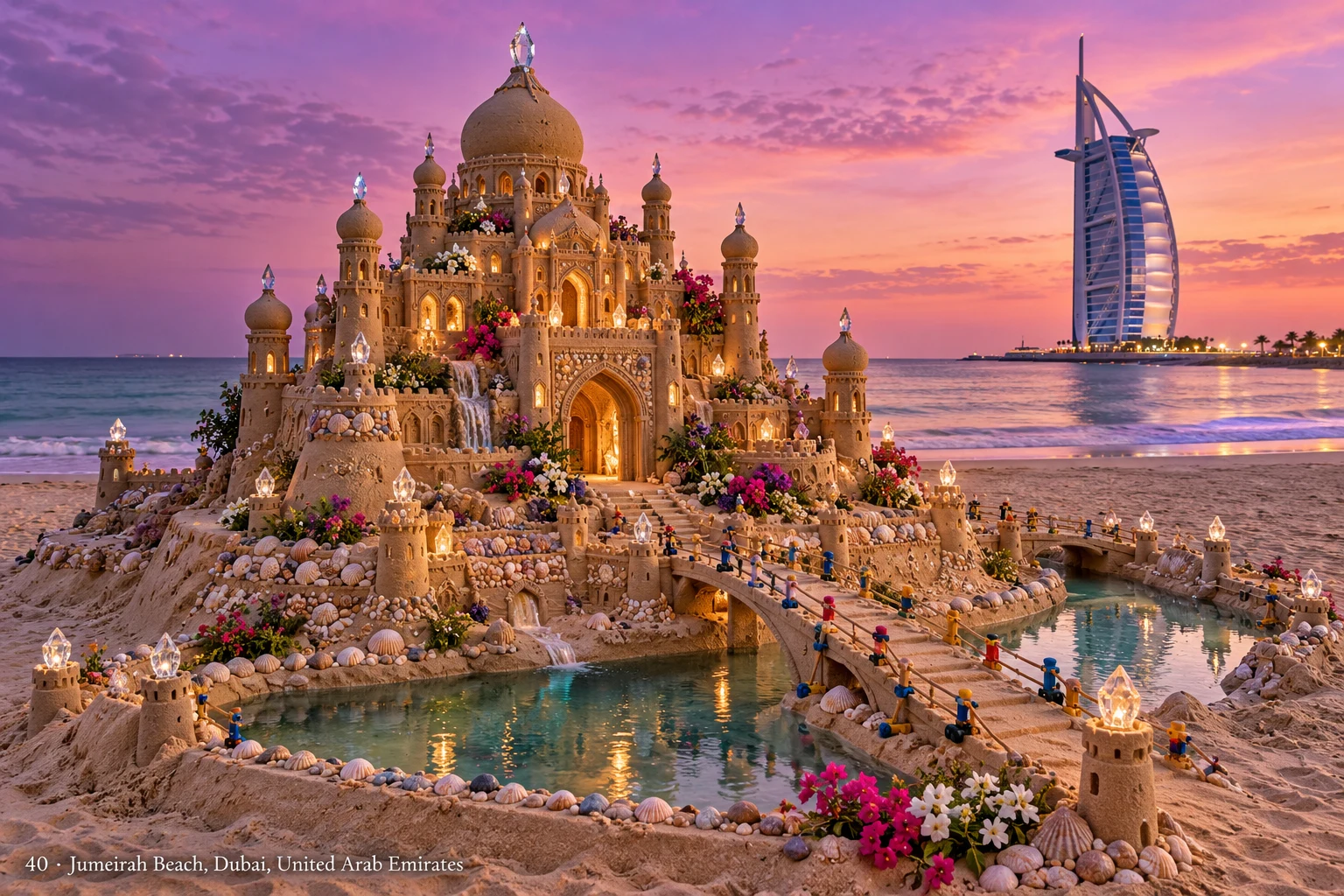 An imaginative sandcastle artwork from the beach and fantasy castle collection.