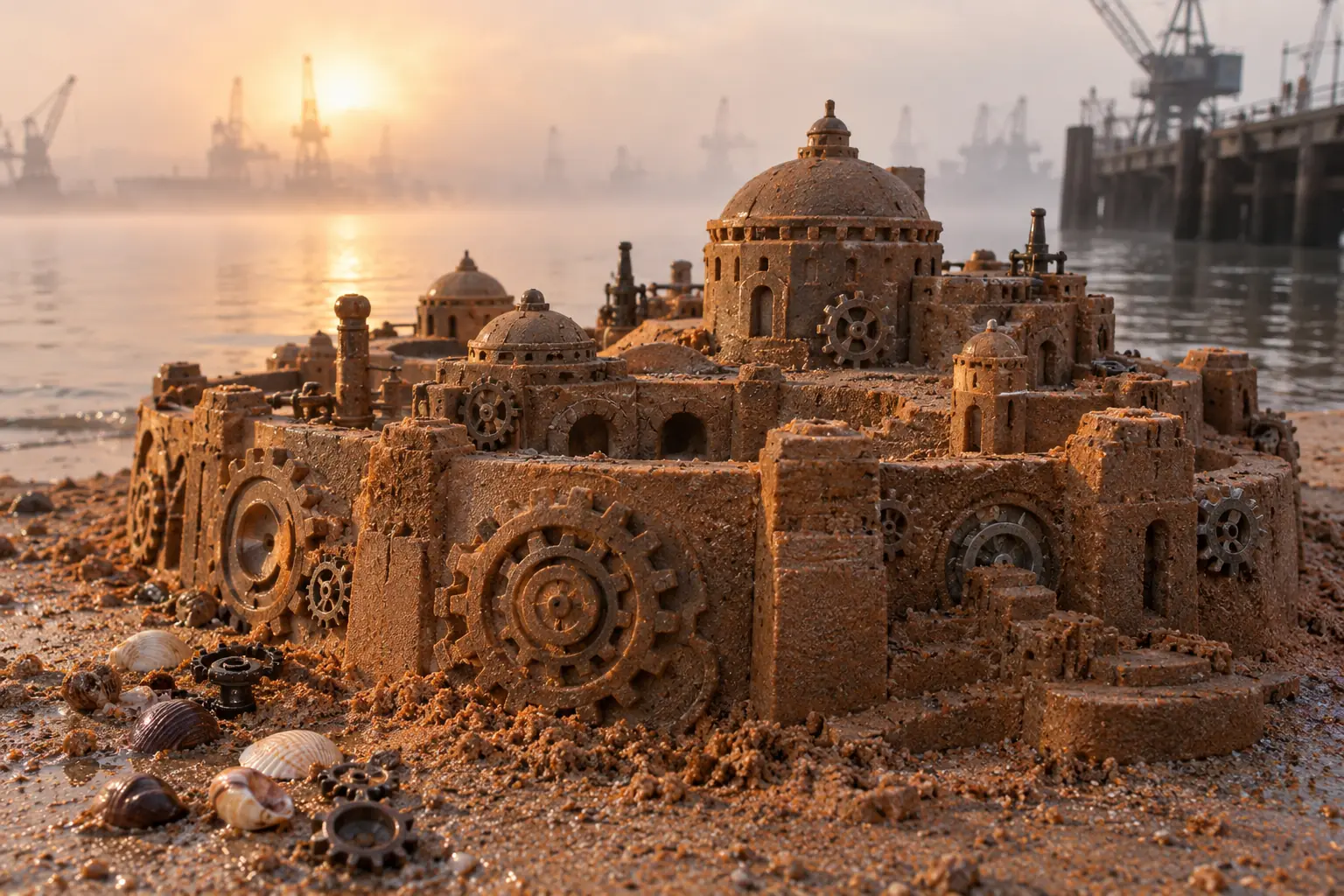 Foggy copper sand gear fort.