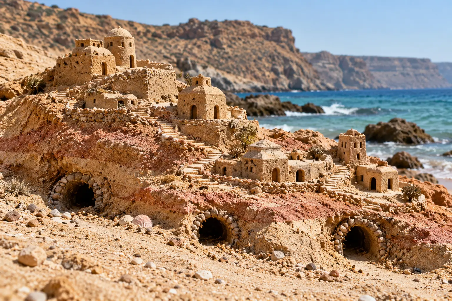 Miniature Sand Ridge with Tunnel Homes.