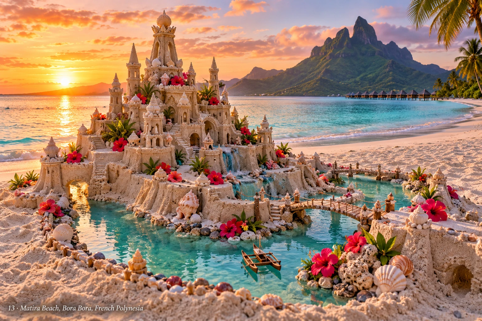 An imaginative sandcastle artwork from the beach and fantasy castle collection.