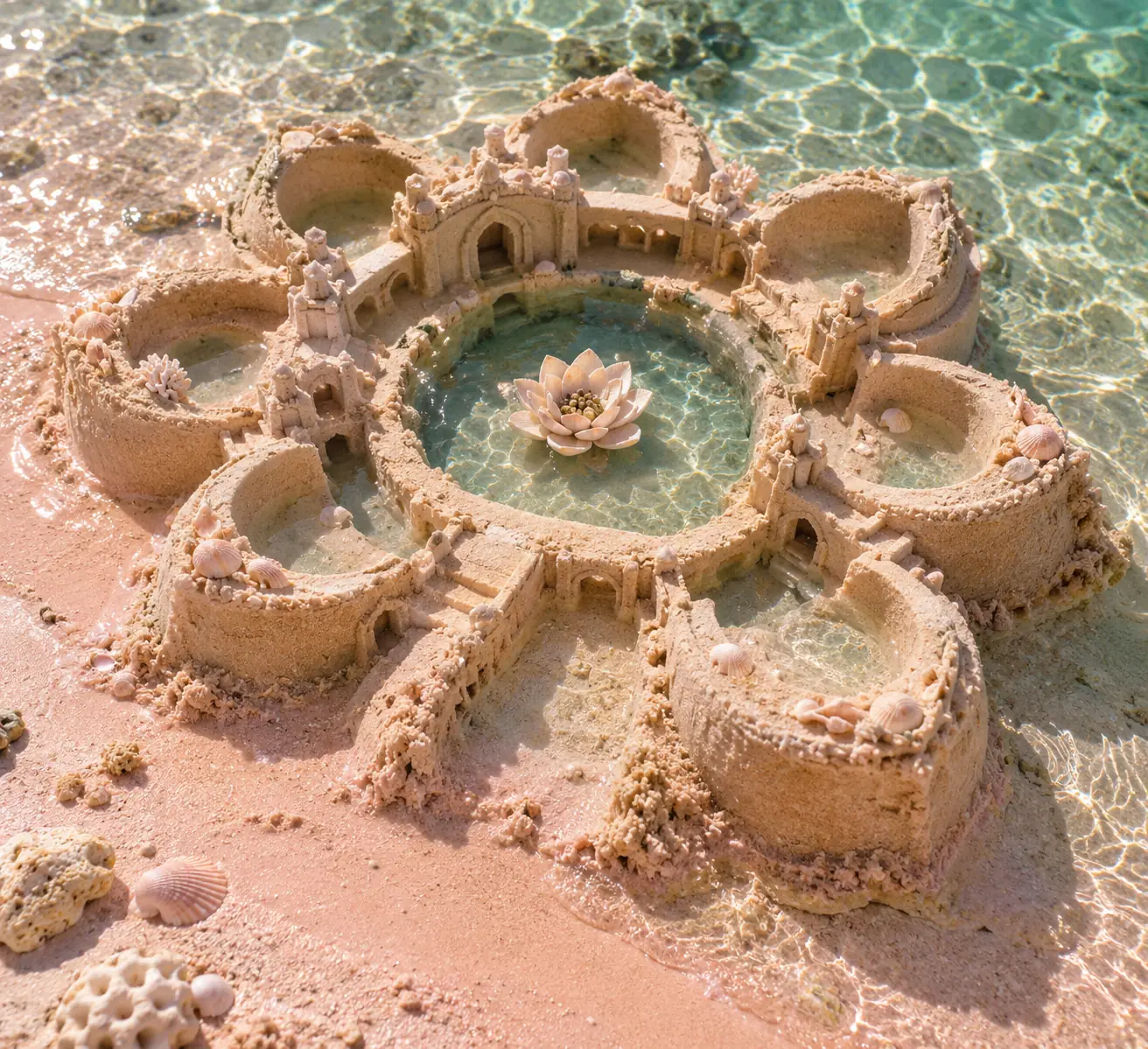 Lotus Sand Palace in Clear Lagoon.