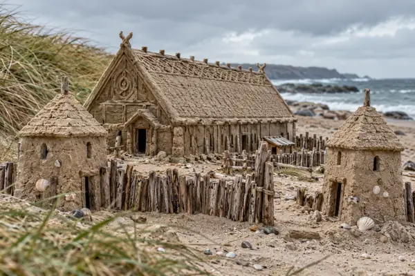 Windy Northern Beach Sand Longhouse.