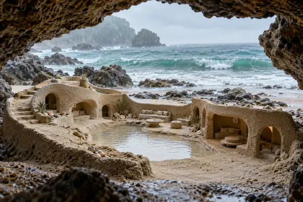 Crescent Sand Palace in Sea Cave.