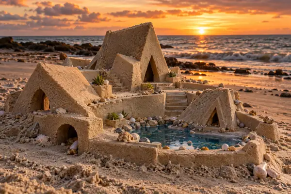 Miniature Sand Palace by the Silver Sea.