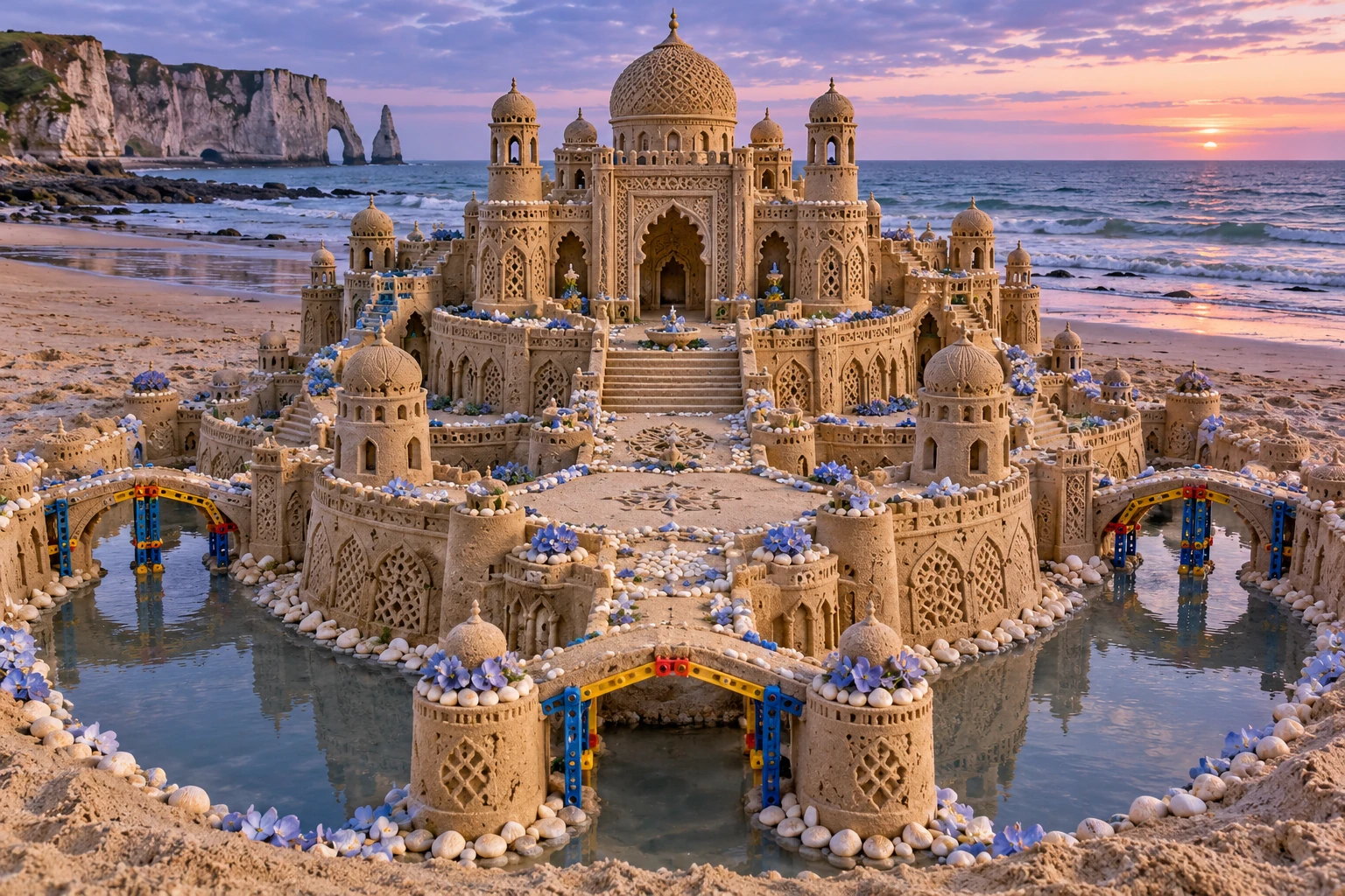 An imaginative sandcastle artwork from the beach and fantasy castle collection.