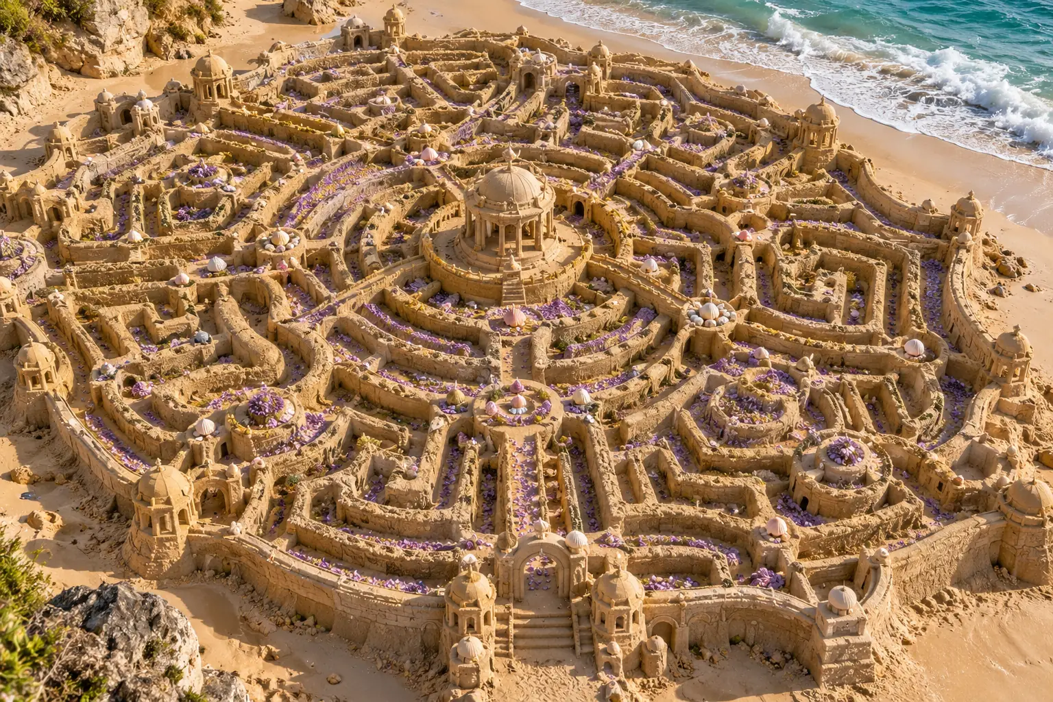 Golden sand maze fortress.