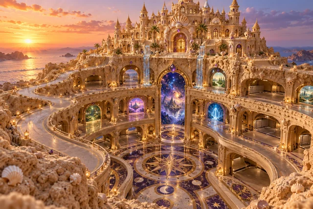 Cosmic Garage Beneath a Sand Mansion