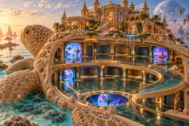 Sand Turtle Mansion: Alien Portal Garage