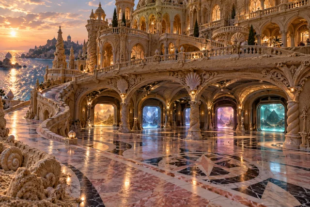 Starlit Venetian Sandcastle Transport Garage