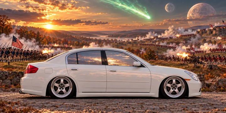 Pearl Infiniti Under an Emerald Comet.