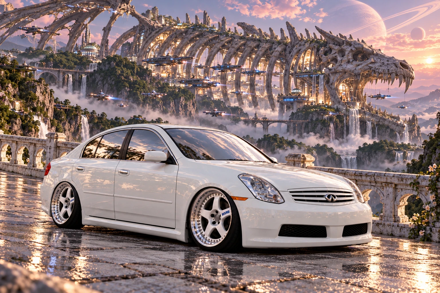 Pearl Infiniti Beneath a Starship Dragon.