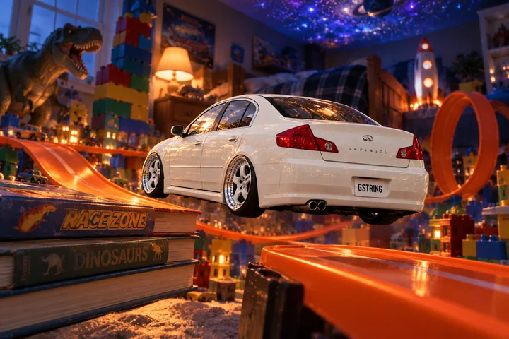 Airborne G35 in a Giant Toy Bedroom.