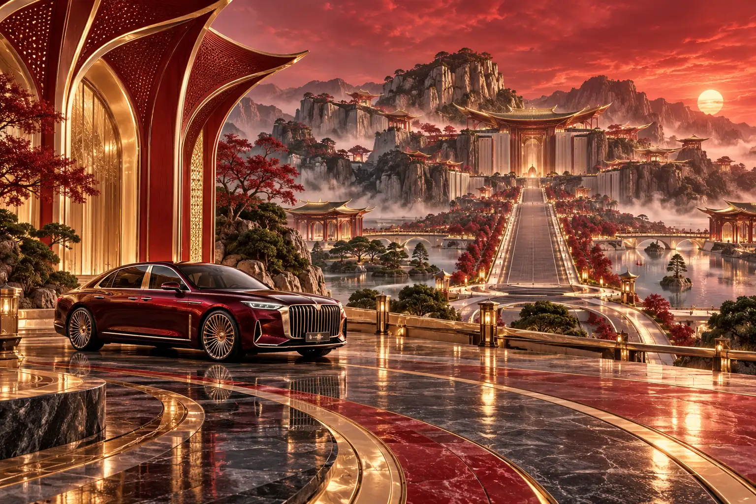 Crimson Crown exhibition arrival