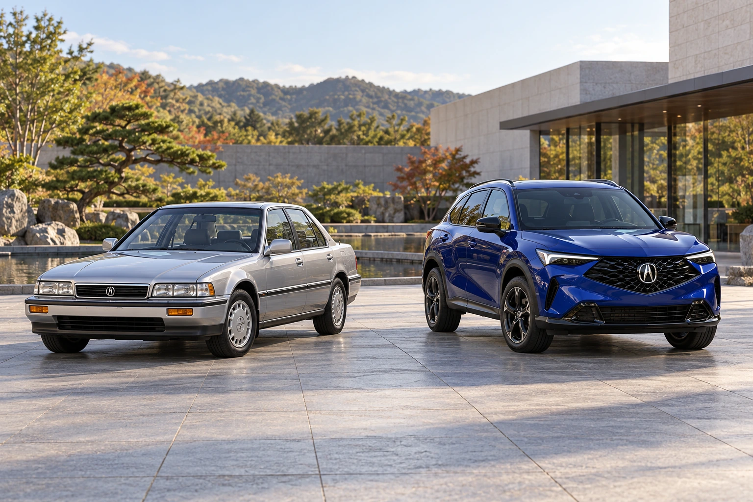 1986 Legend beside 2025 ADX