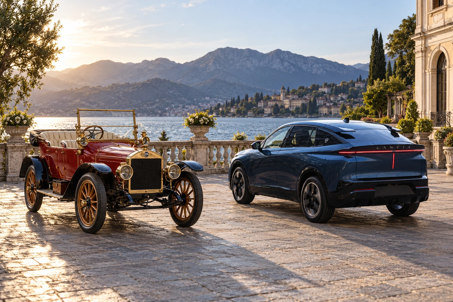 1908 12 HP (Tipo 51 / Alfa) beside 2026 Gamma
