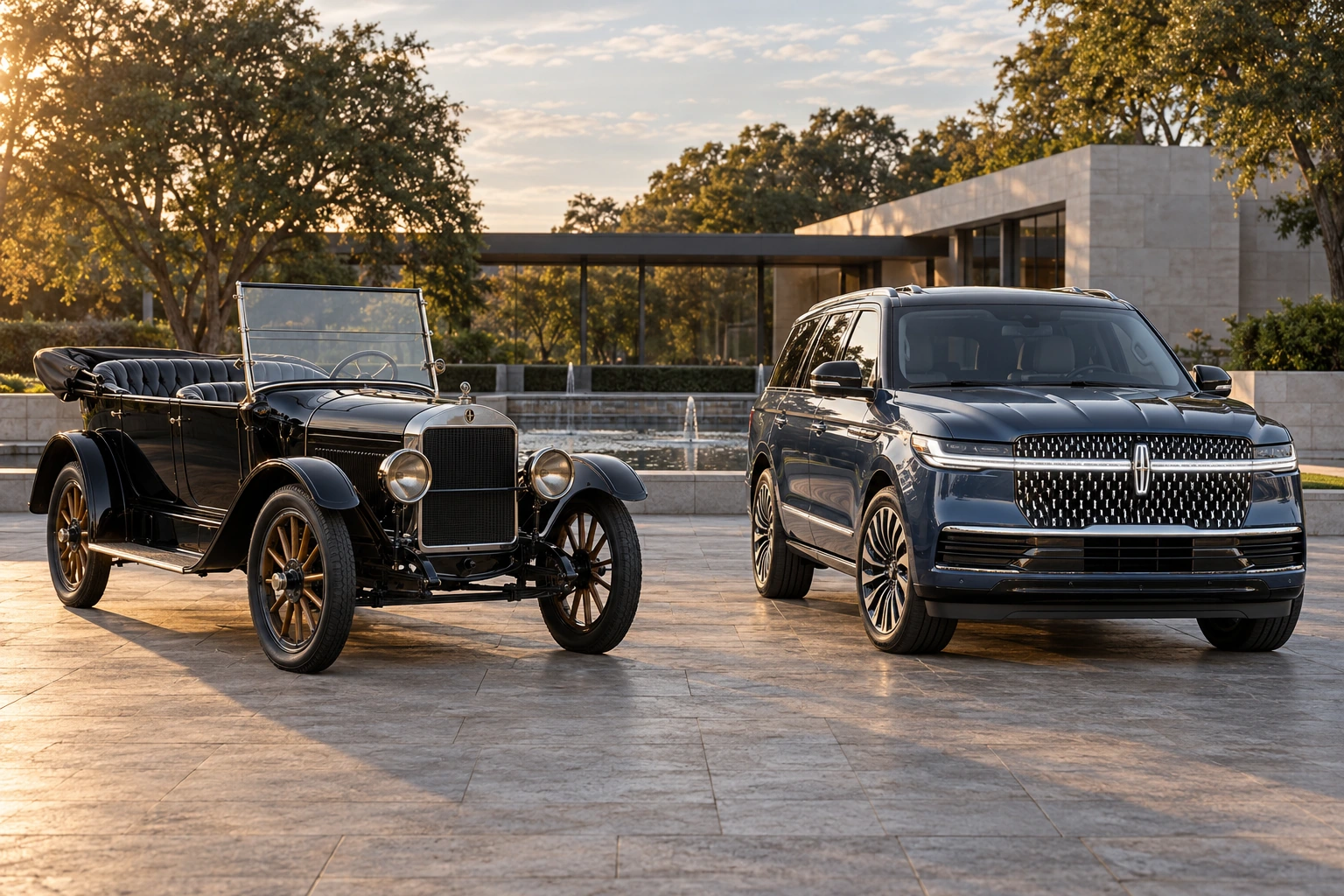 1920 Model L beside 2026 Navigator