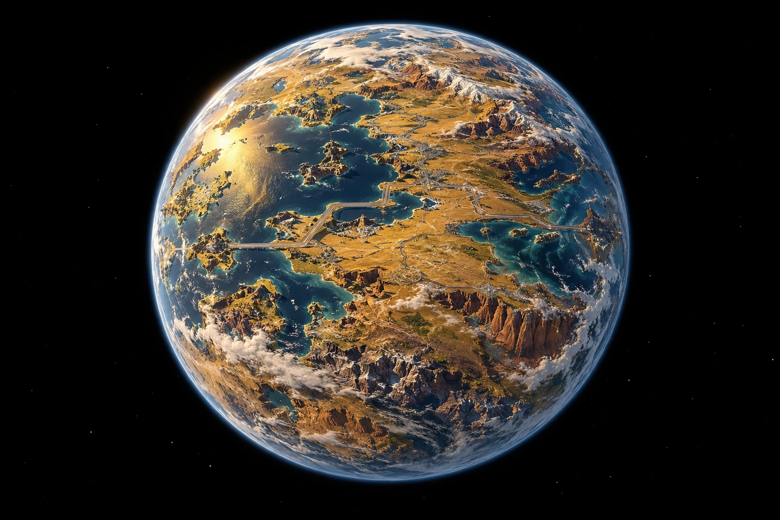 Bowtierra, a detailed fictional planet inspired by Chevrolet