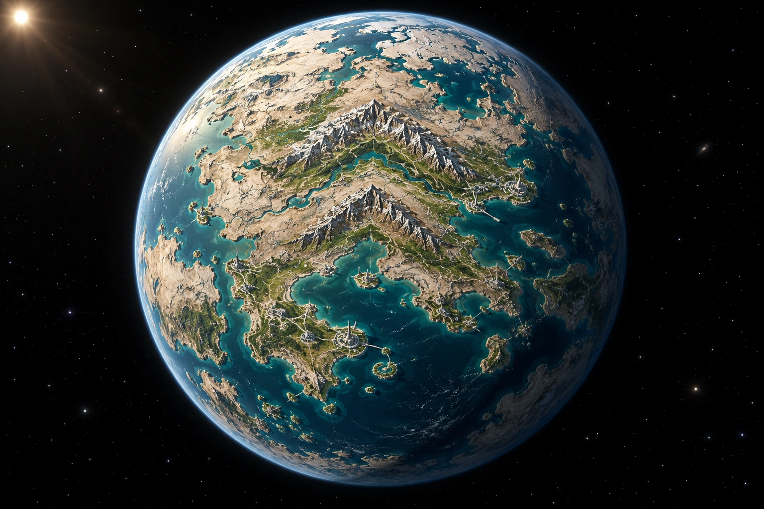 Chevronia, a detailed fictional planet inspired by Citroën