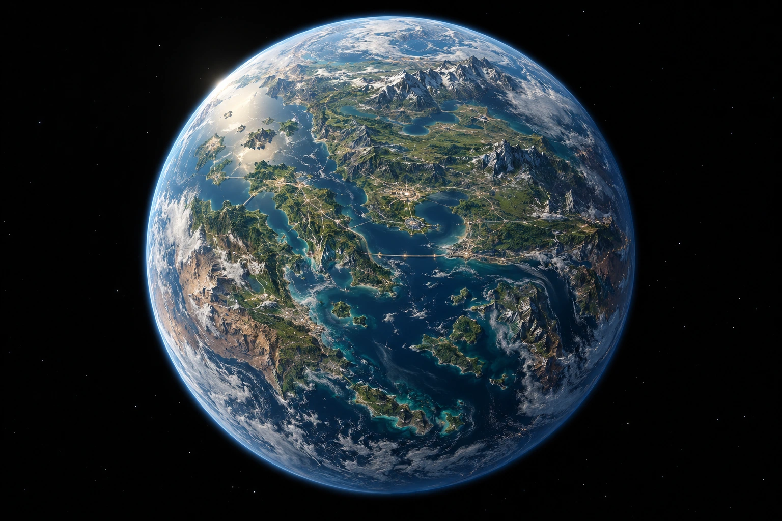 Continentia, a detailed fictional planet inspired by Lincoln