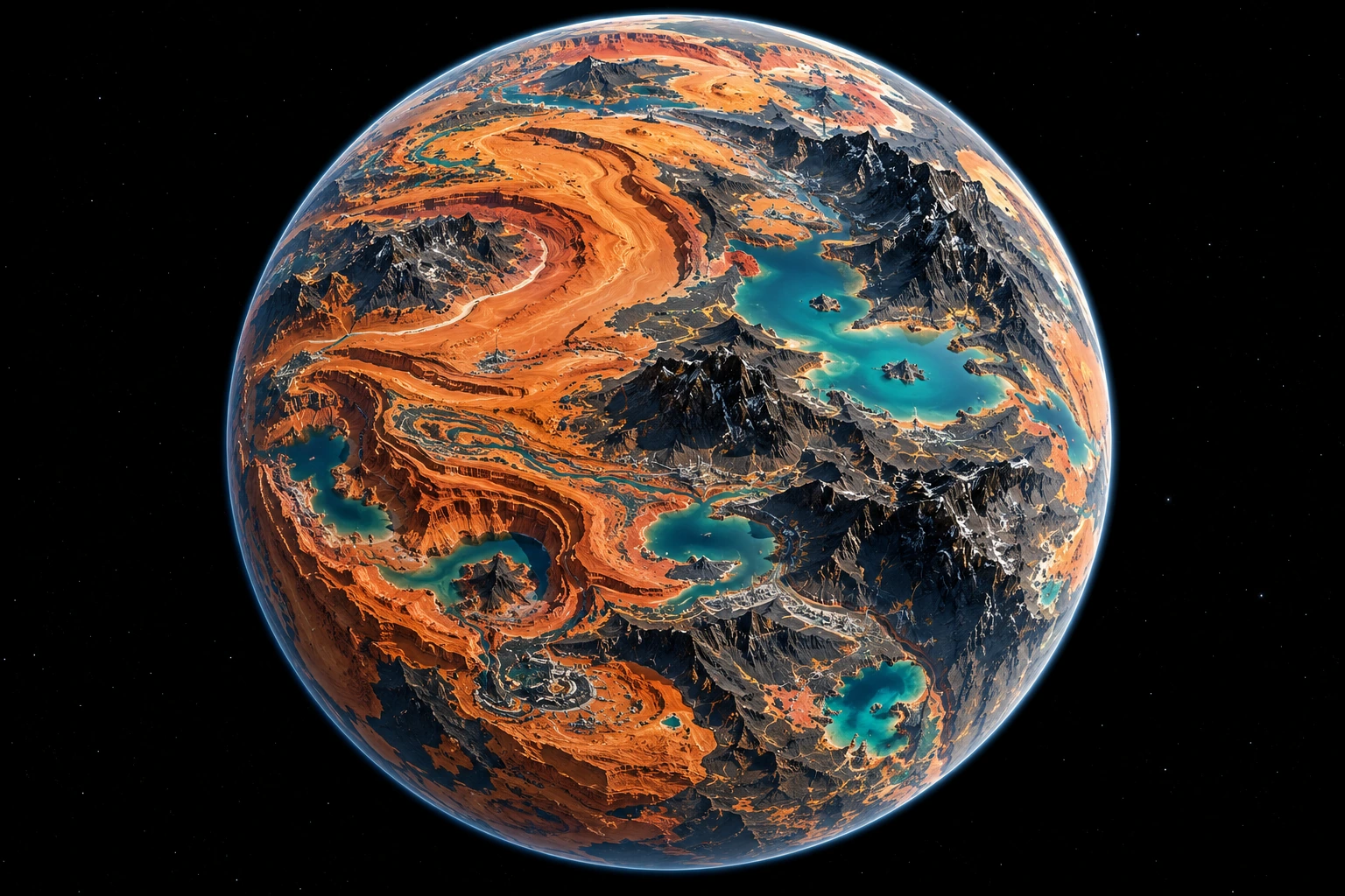 Papayra, a detailed fictional planet inspired by McLaren