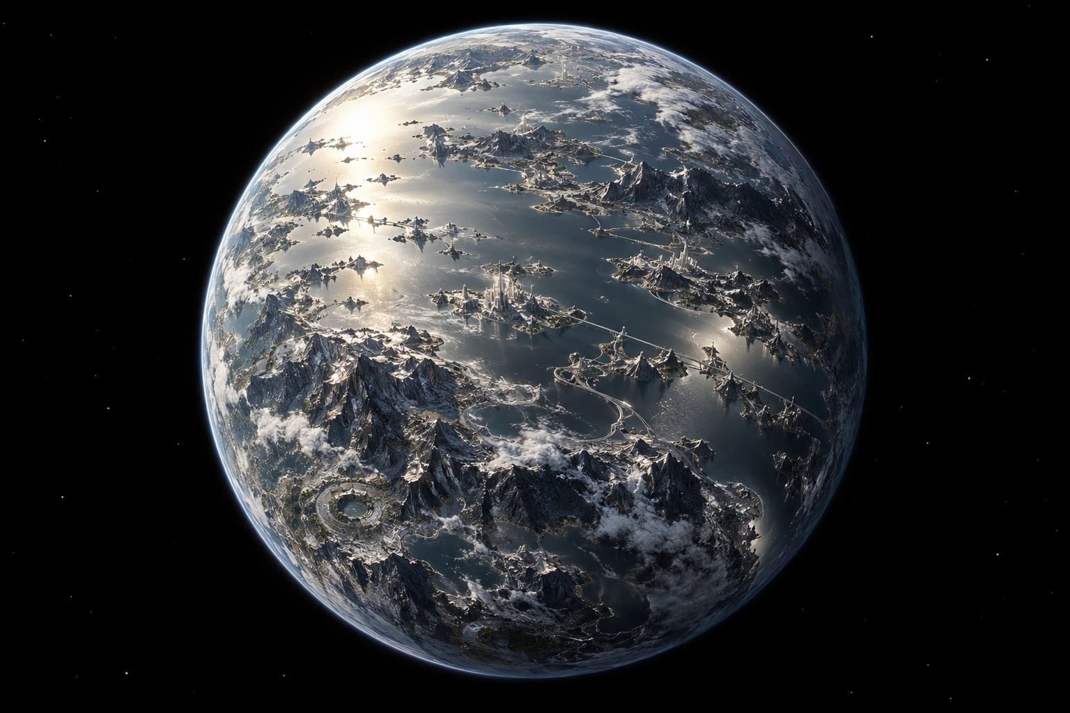 Quicksilver, a detailed fictional planet inspired by Mercury