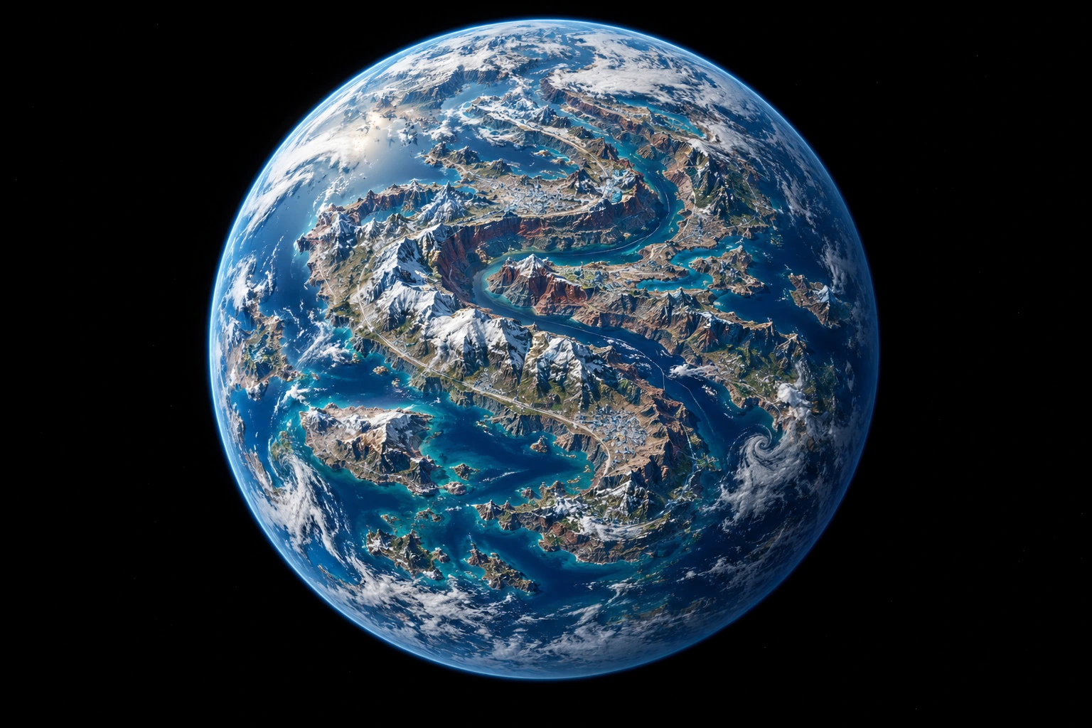 Cobralis, a detailed fictional planet inspired by Shelby