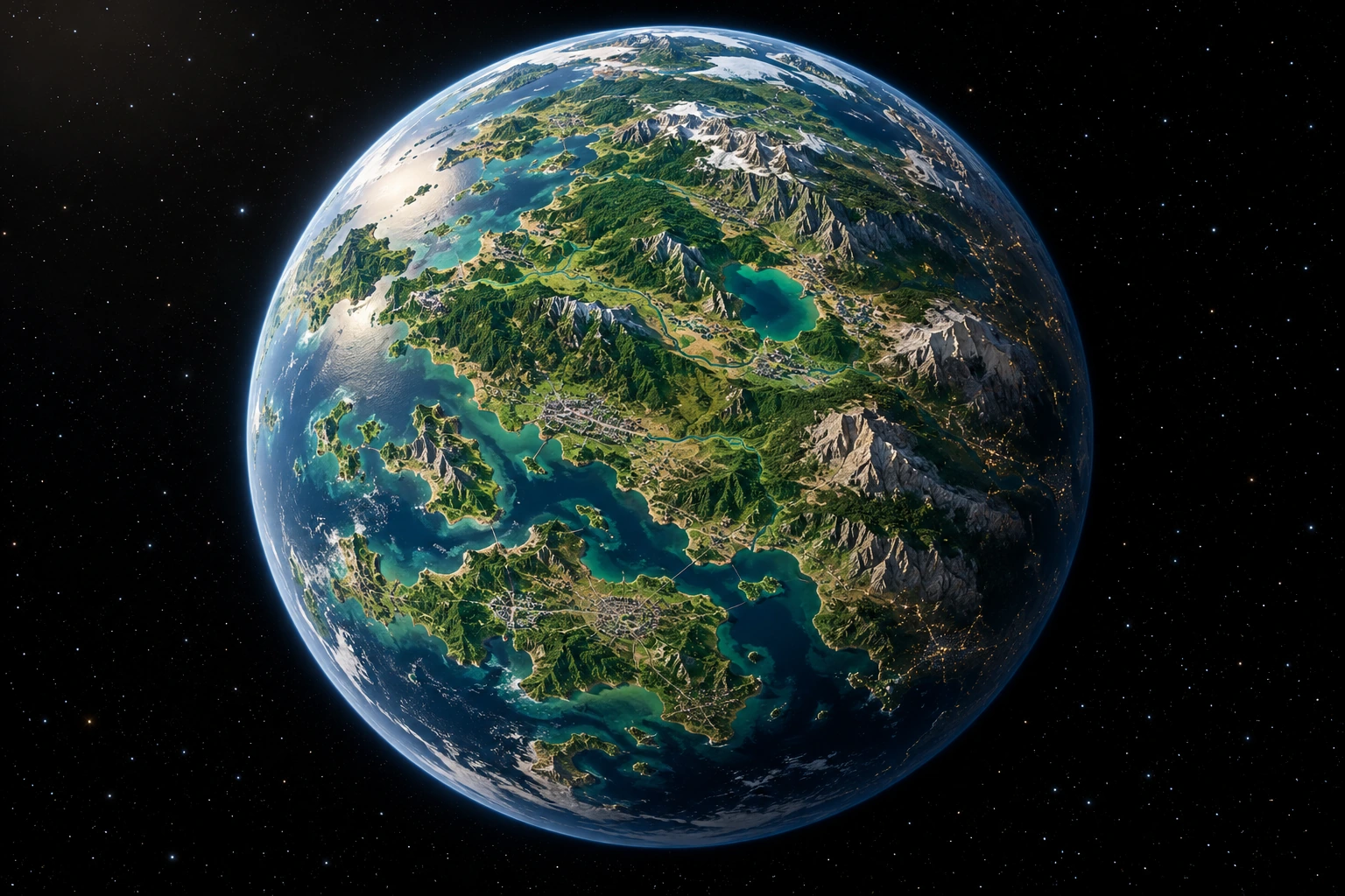 Verdara, a detailed fictional planet inspired by Škoda